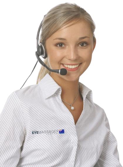 A member of the Eye Massager Company support team